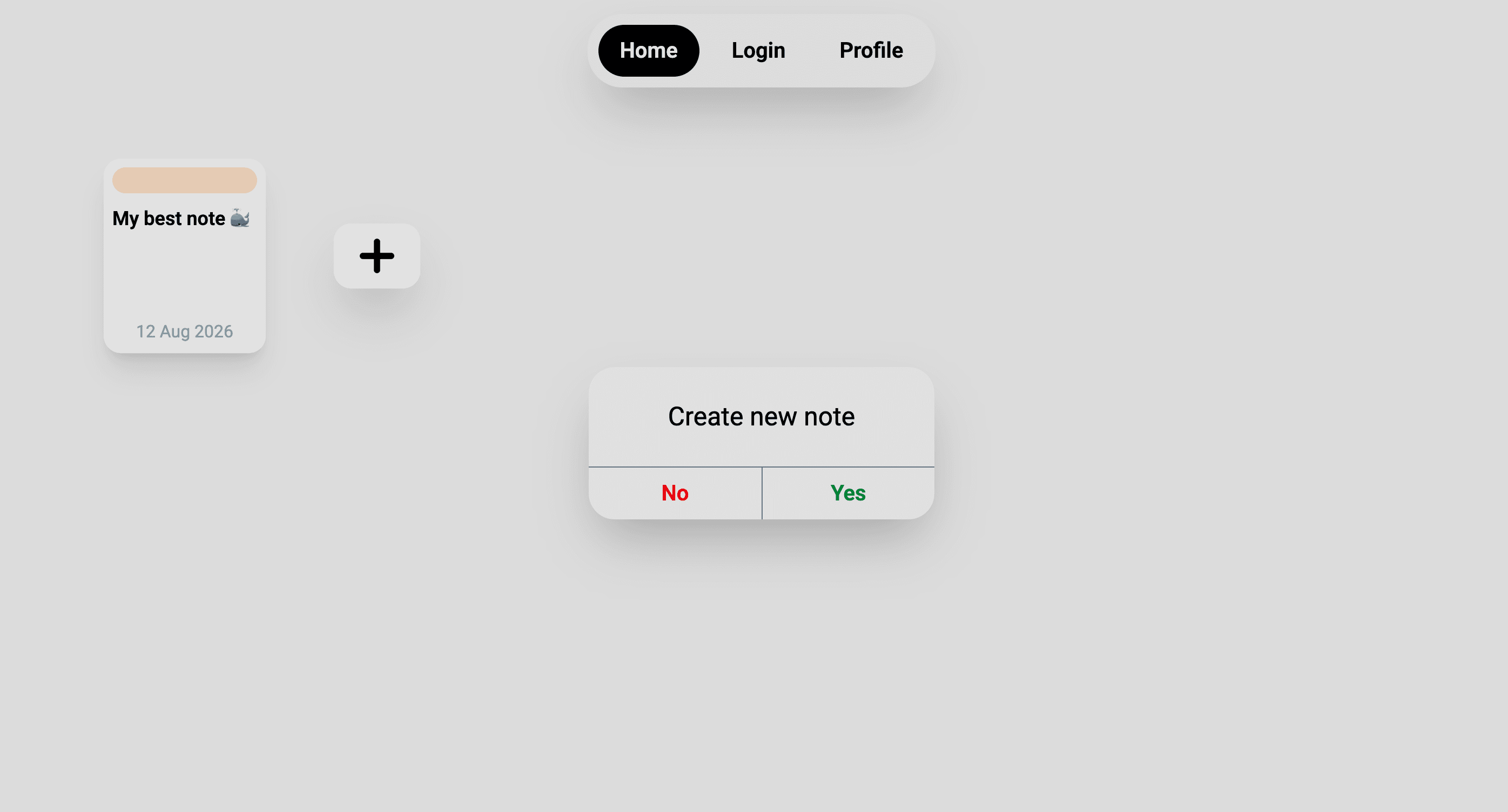 Screenshot of the instruction for creating a note